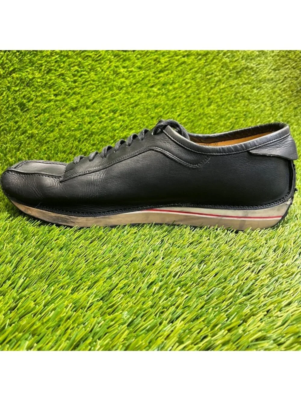 Bally Of Switzerland Mens Size 13 Black Casual Leather Oxford Shoes Sneakers